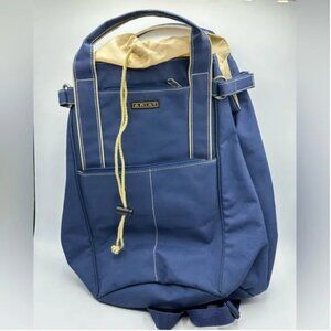 Ariat Gear Bag Canvas Tote Convertible Backpack Cinch Top Handle Blue and Tan
